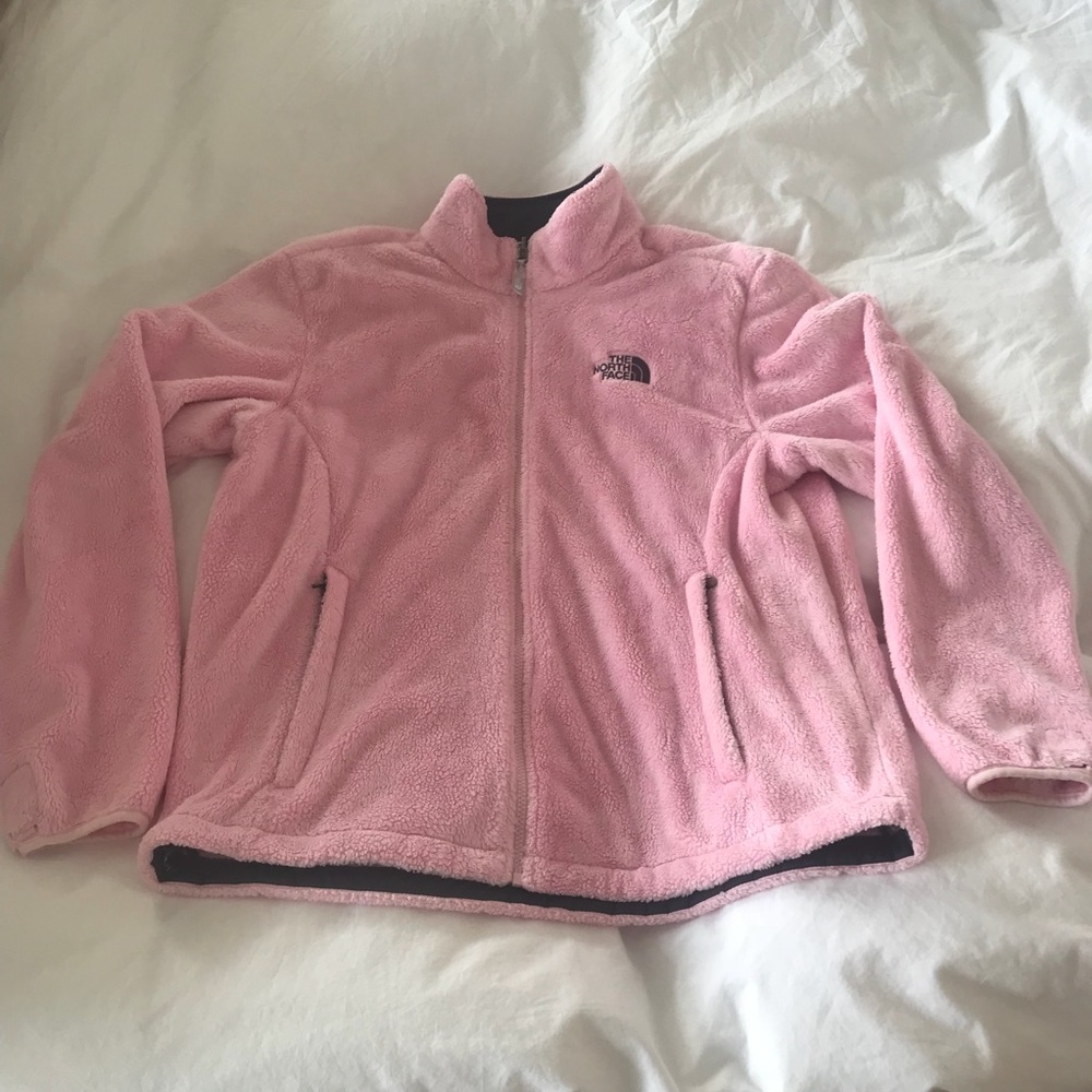 Pink Fleece North Face Jacket